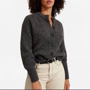 Everlane Charcoal Alpaca Cardigan